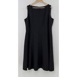 NWT Evan Picone Black Label A line Black Dress Wardrobe Staple‎ Career Sz 16